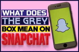 What Does The Grey Box Mean On Snapchat